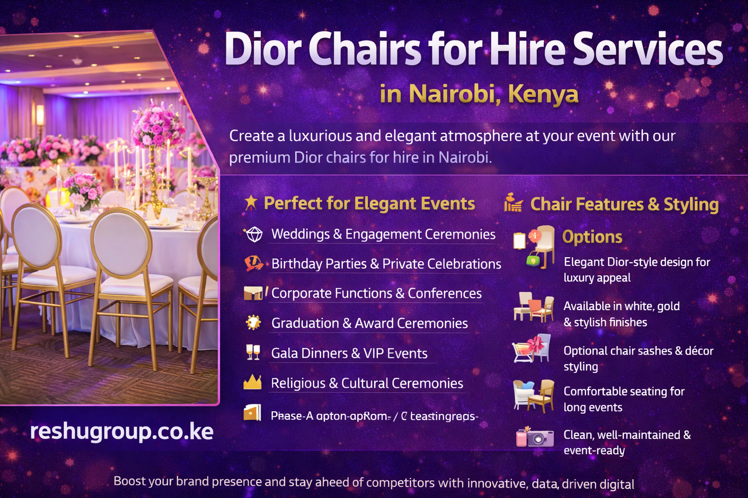 Dior Chairs for Hire