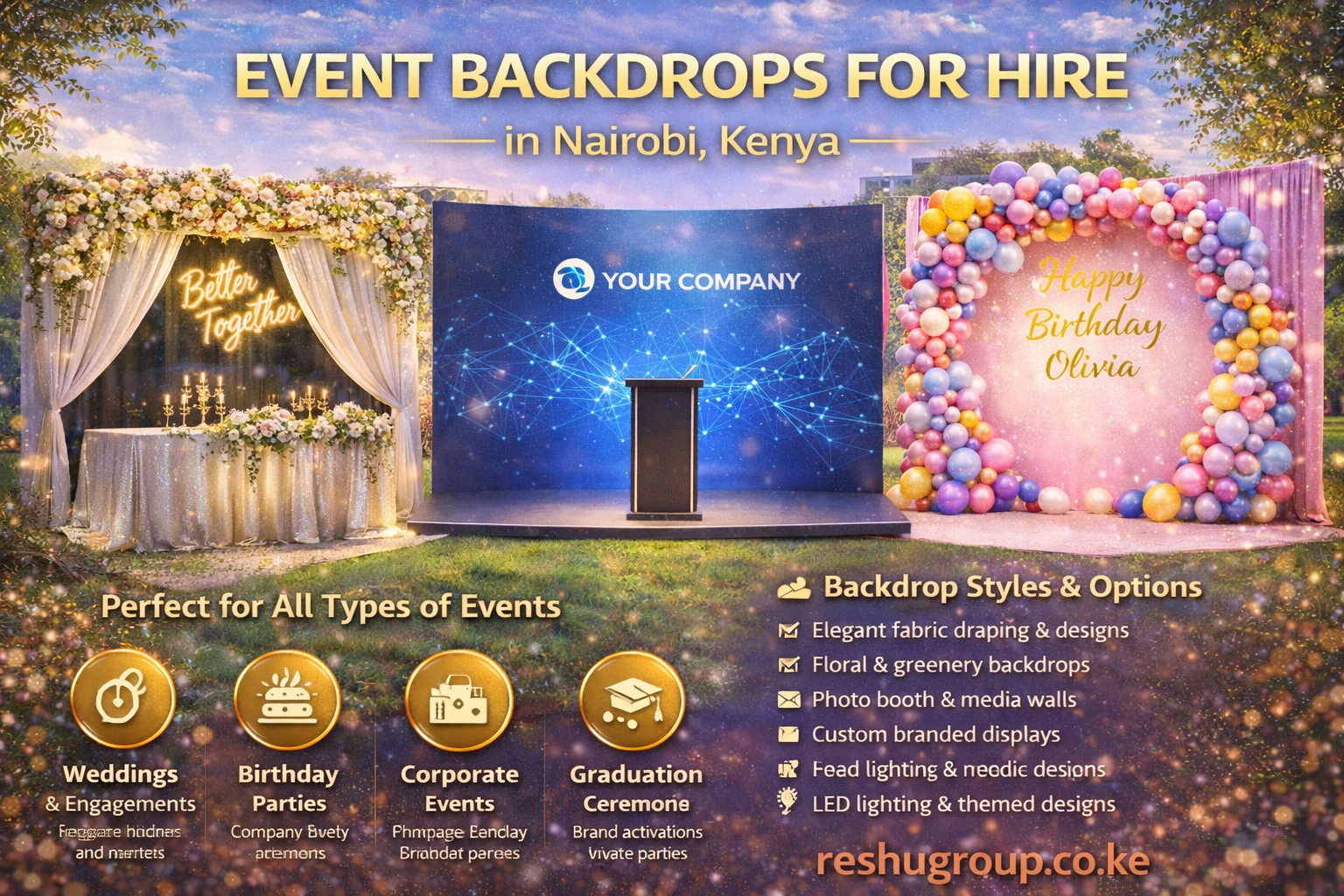 Event Backdrops for Hire