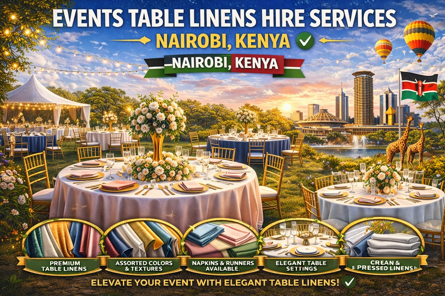 Events Table Linens Hire