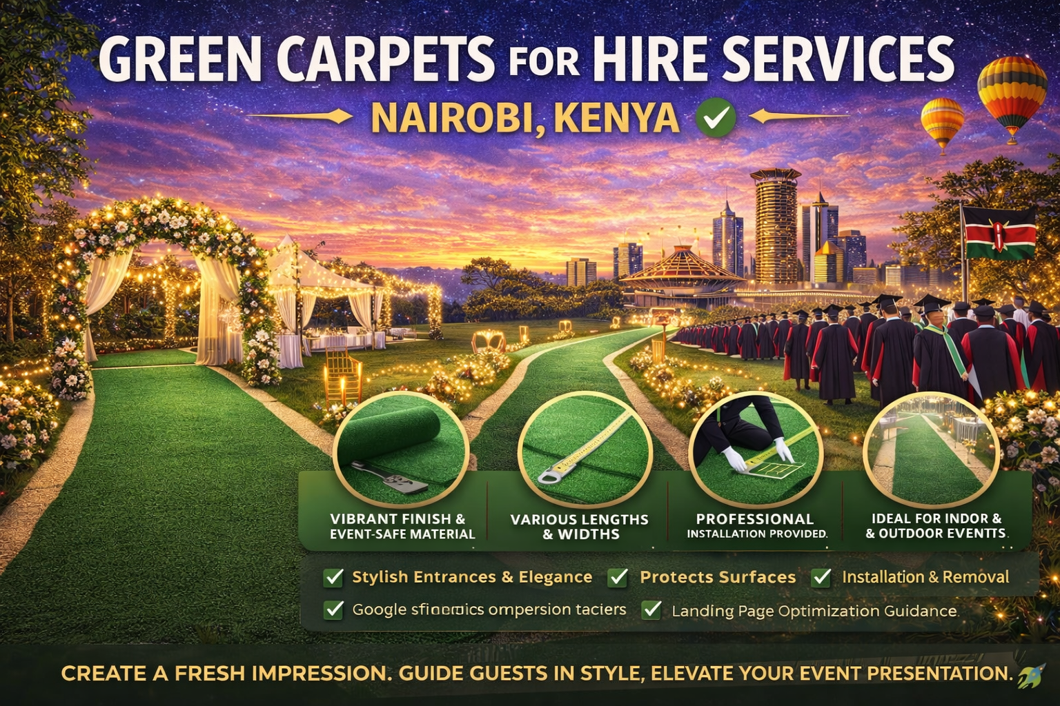 Green Carpets for Hire