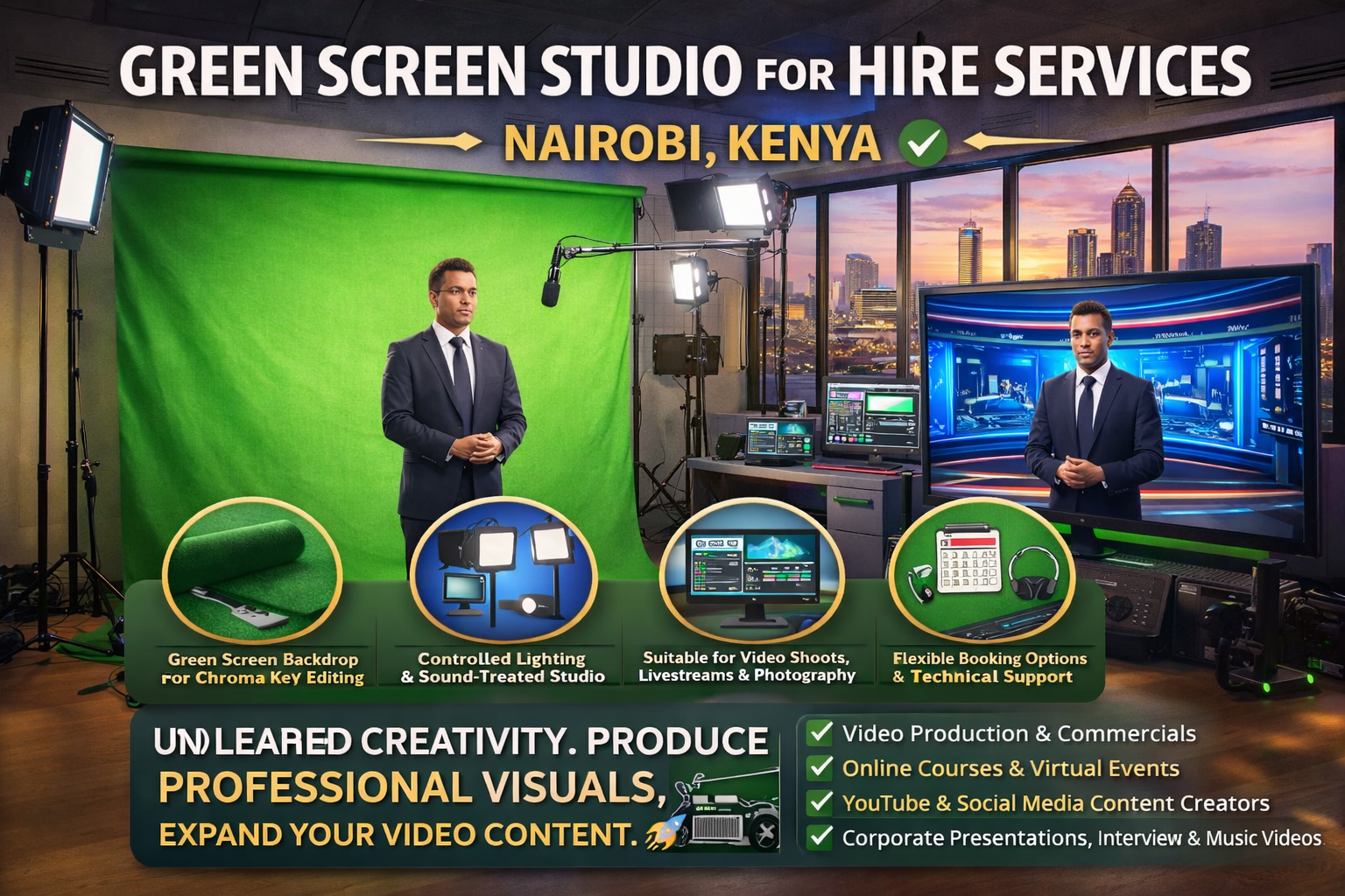 Green Screen Studio for Hire