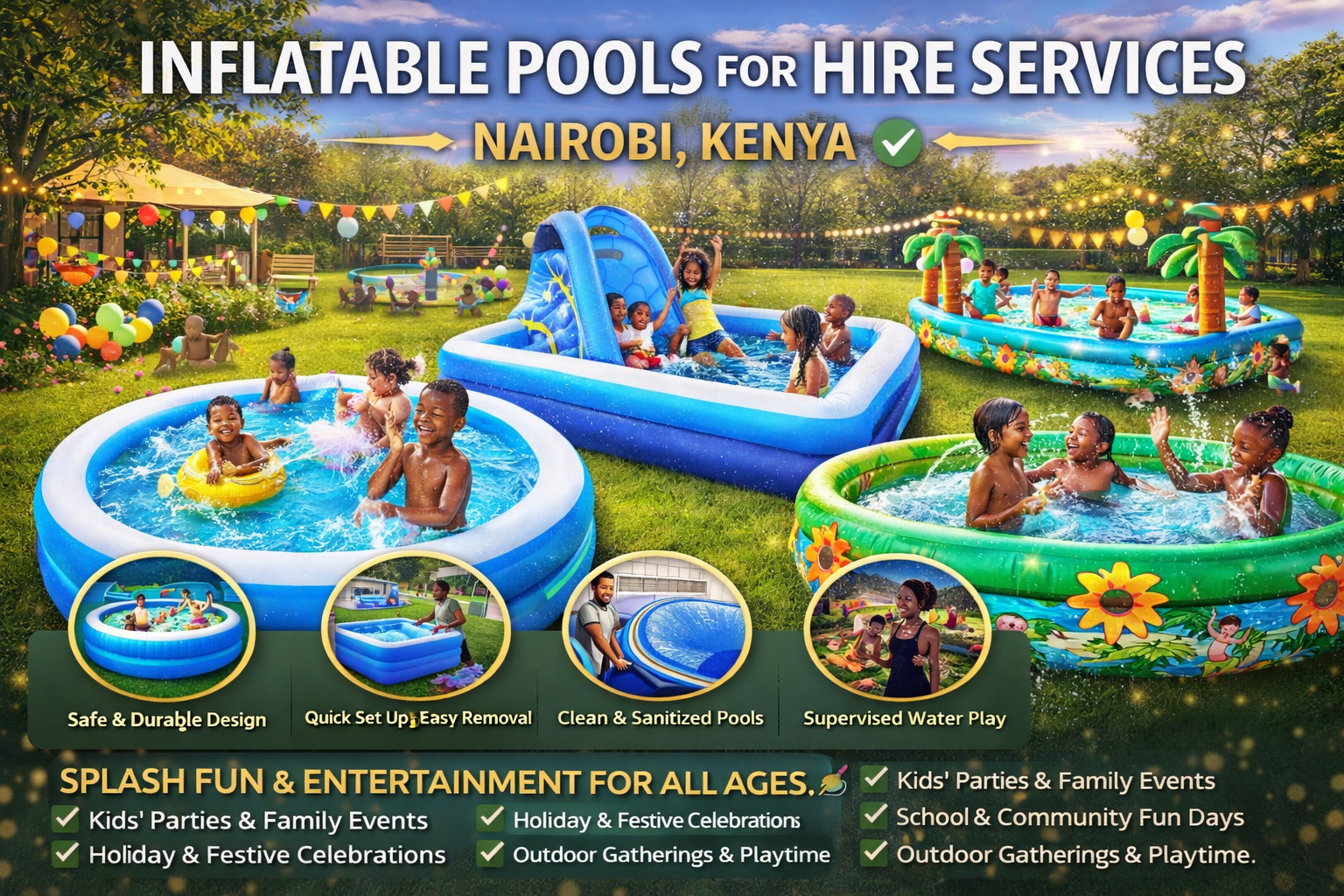 Inflatable Pools for Hire