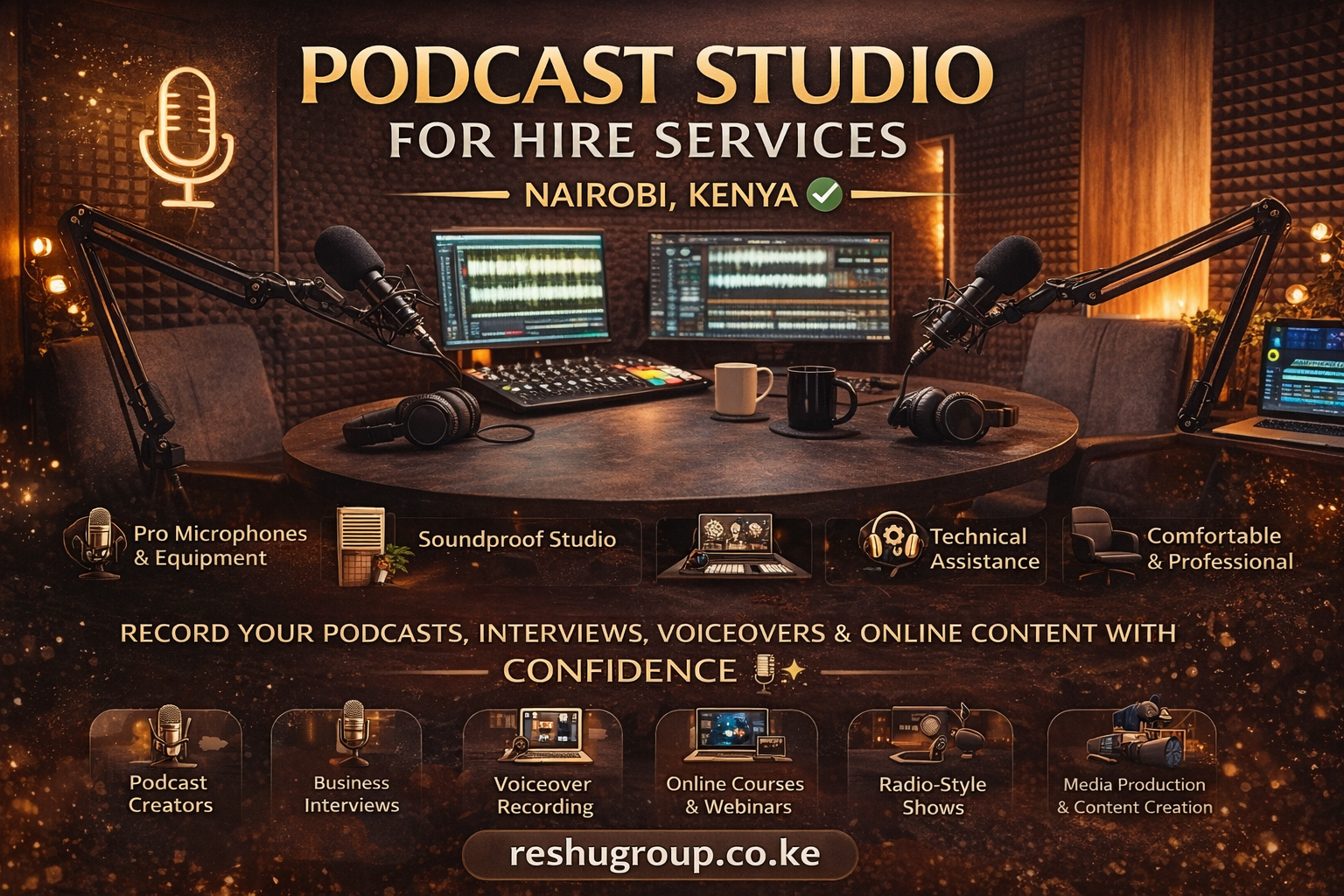 Podcast Studio for Hire Services