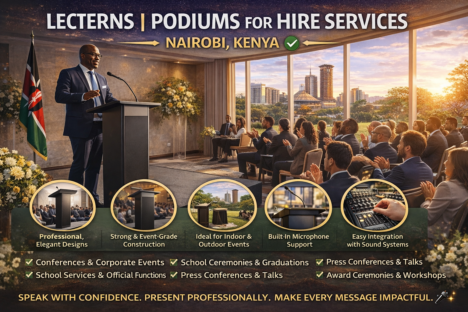 Podiums for Hire Services
