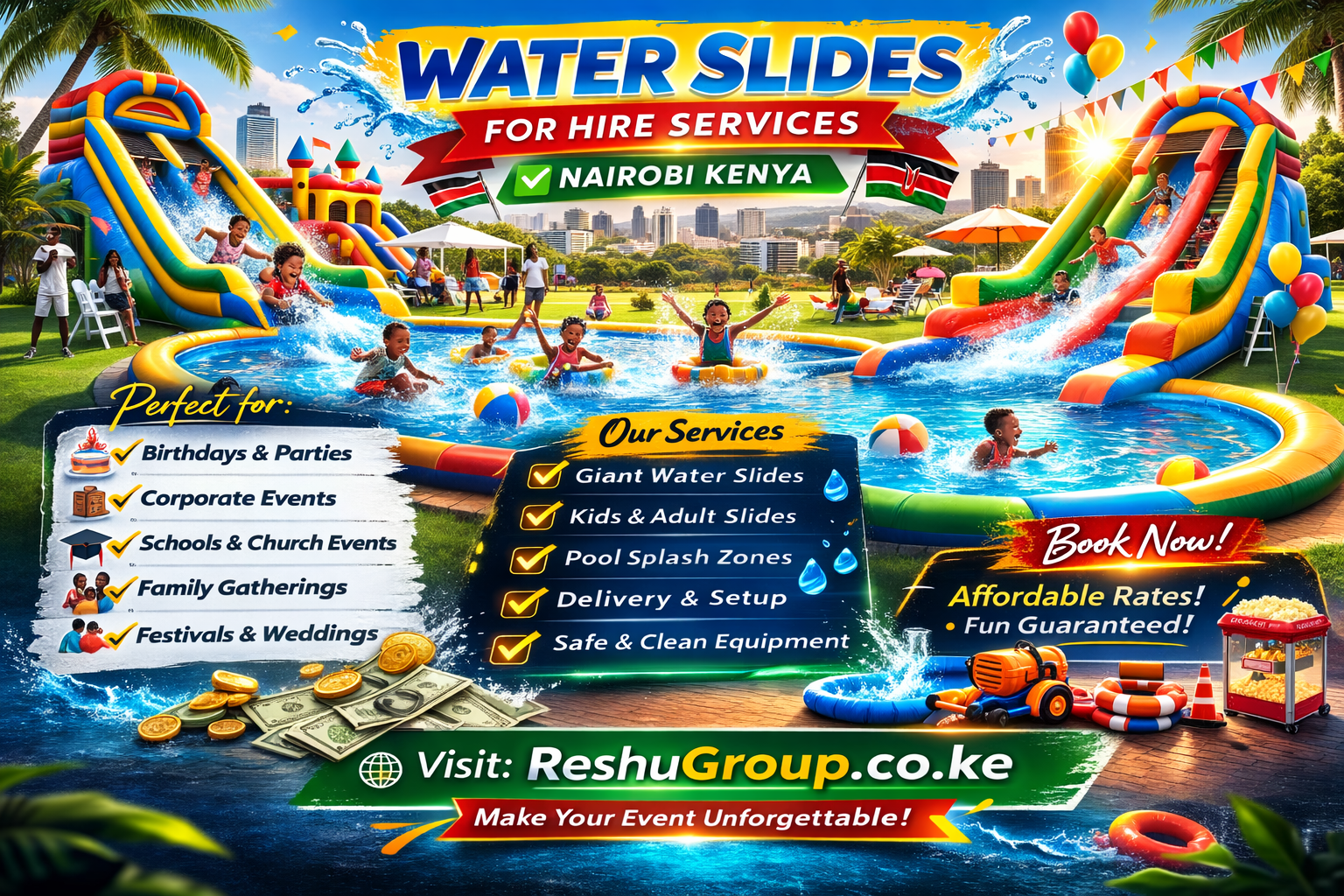 Water Slides for Hire