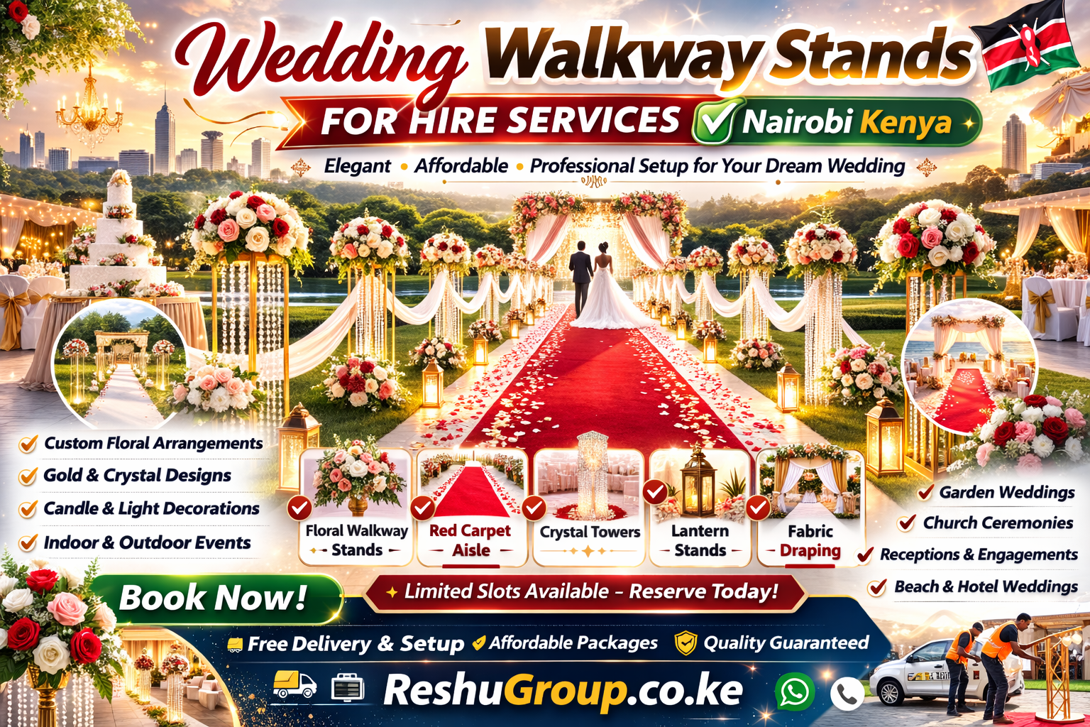 Wedding Walkway Stands for Hire