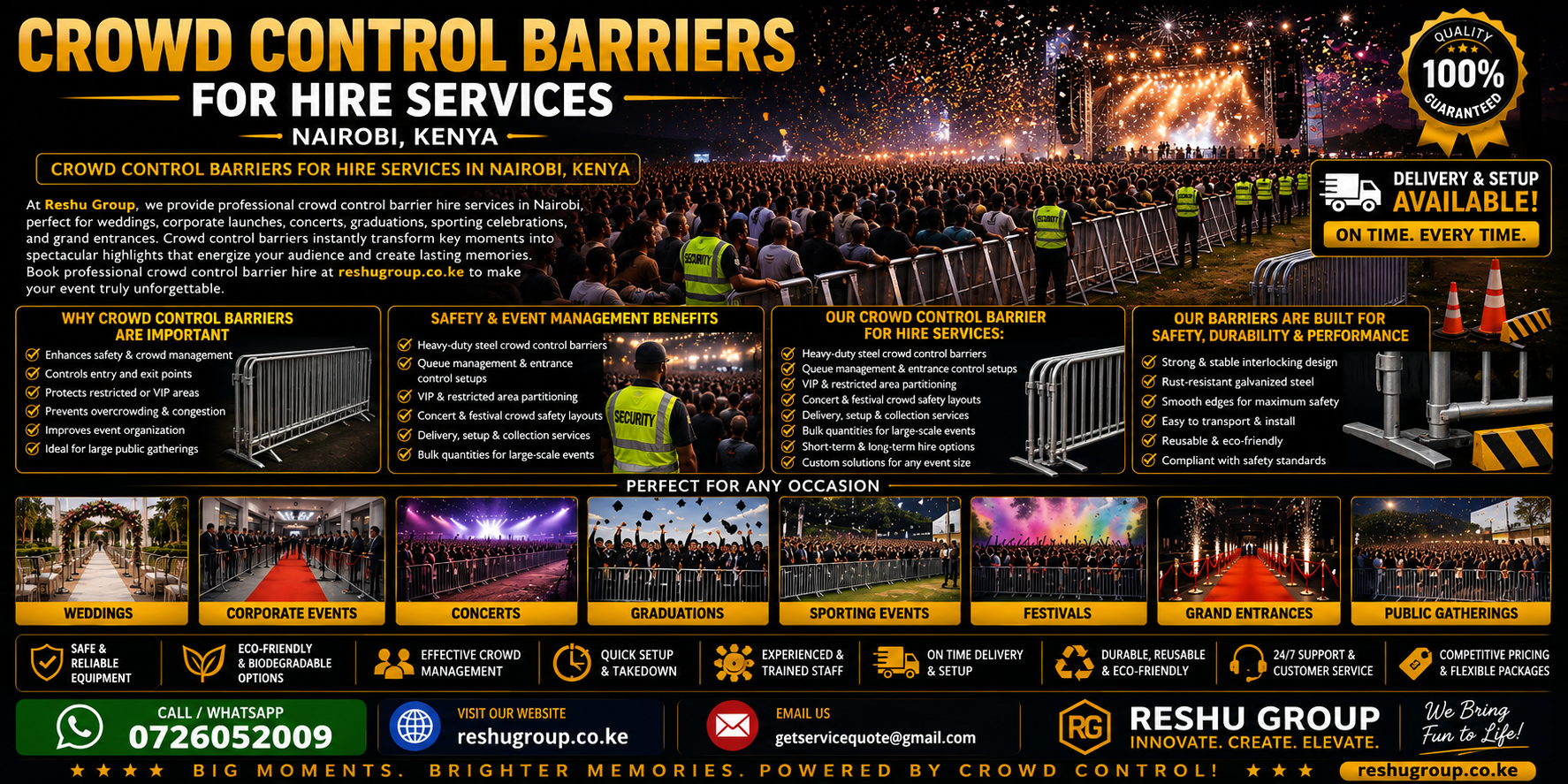 Crowd Control Barriers for Hire