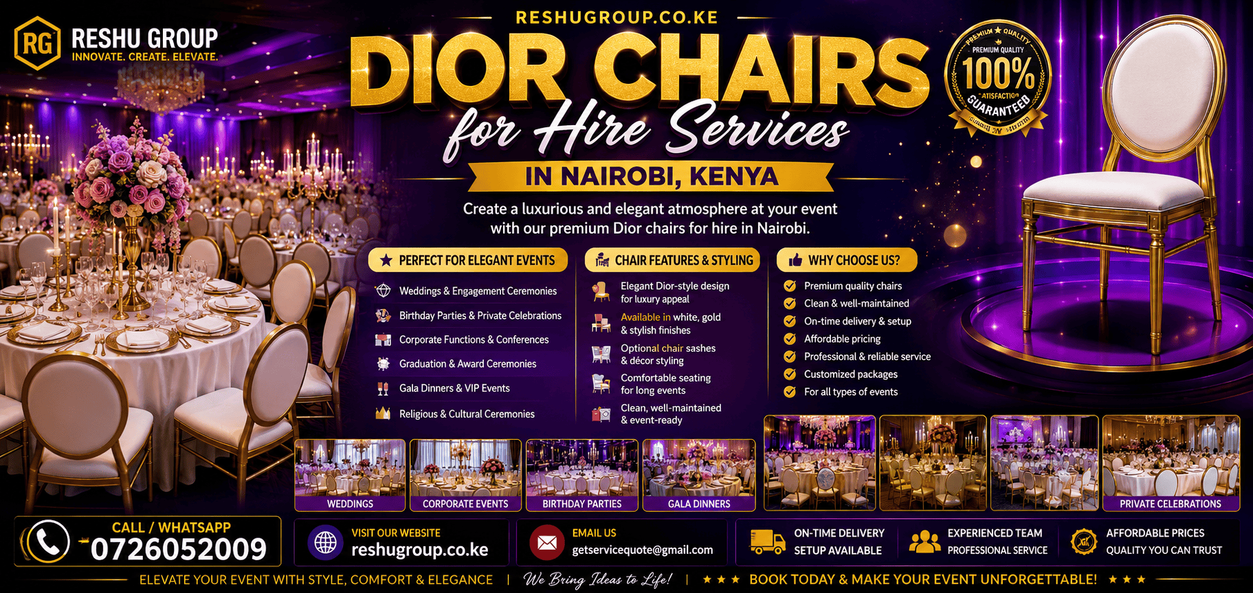 Dior Chairs for Hire