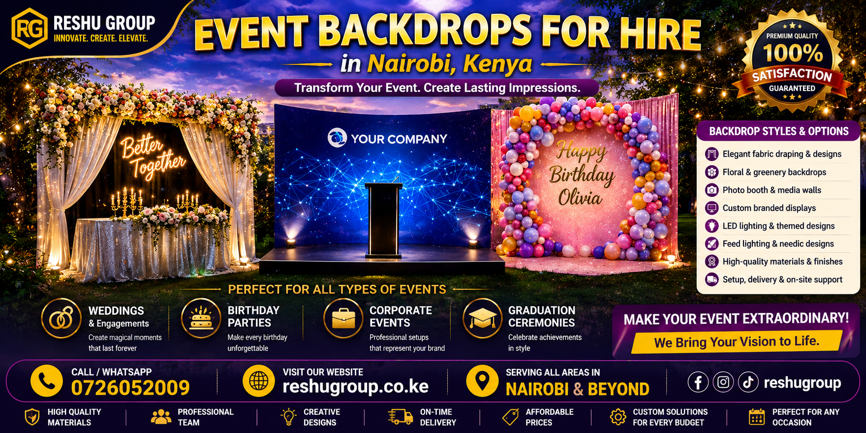 Event Backdrops for Hire