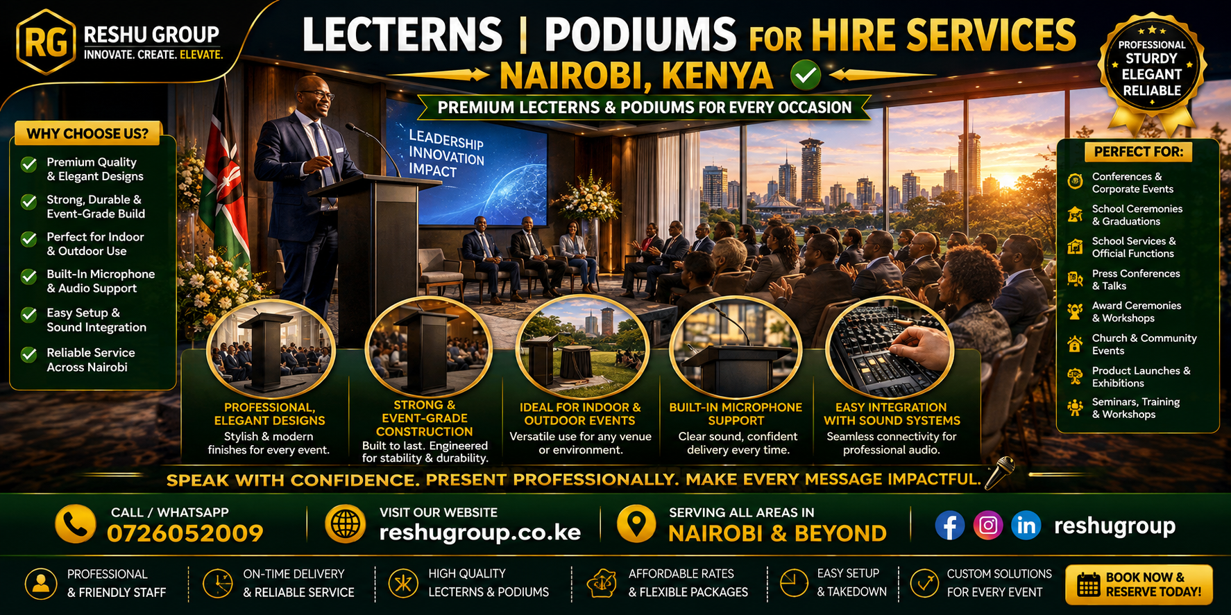 Podiums for Hire Services