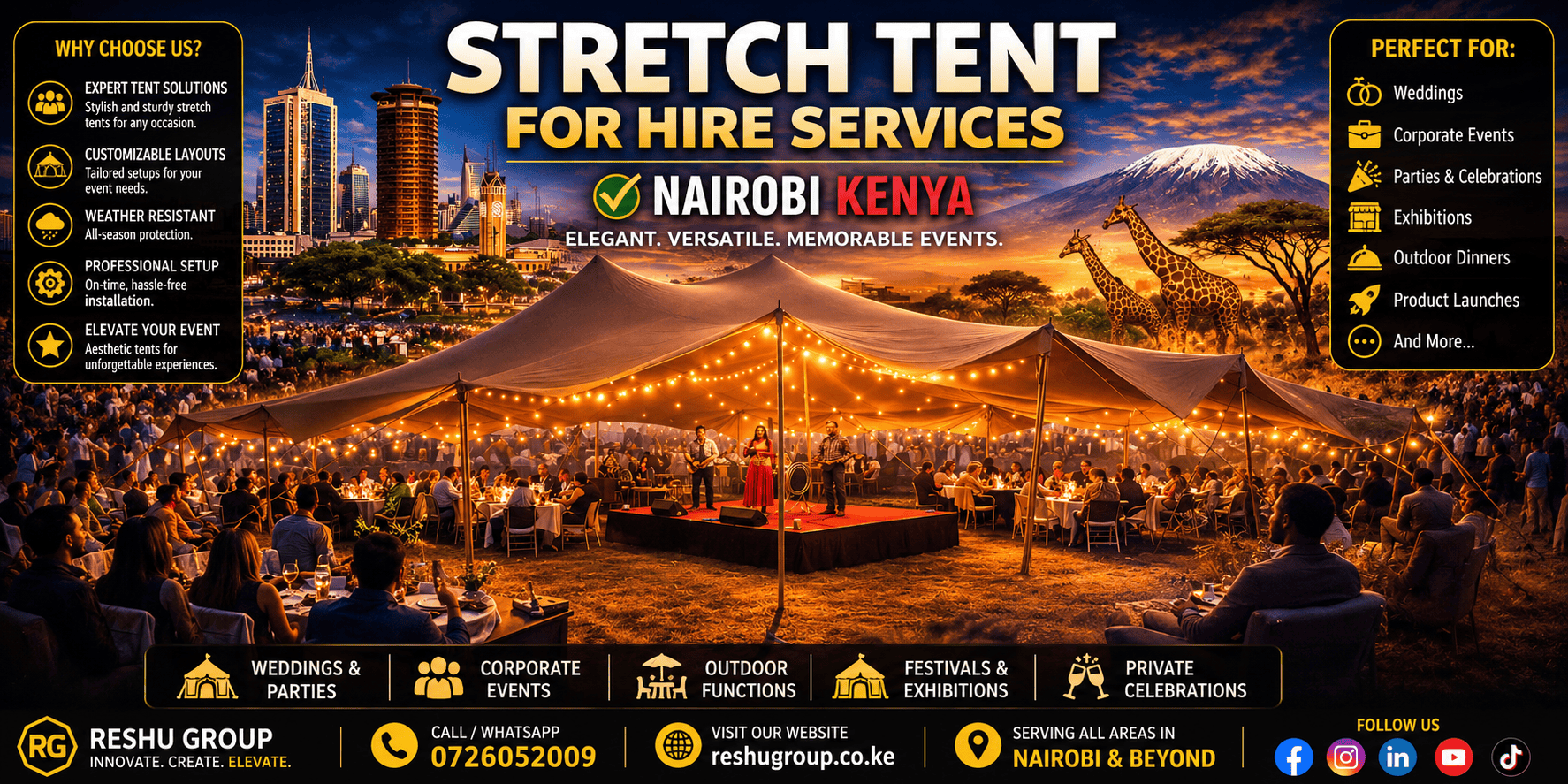 Stretch Tent for Hire