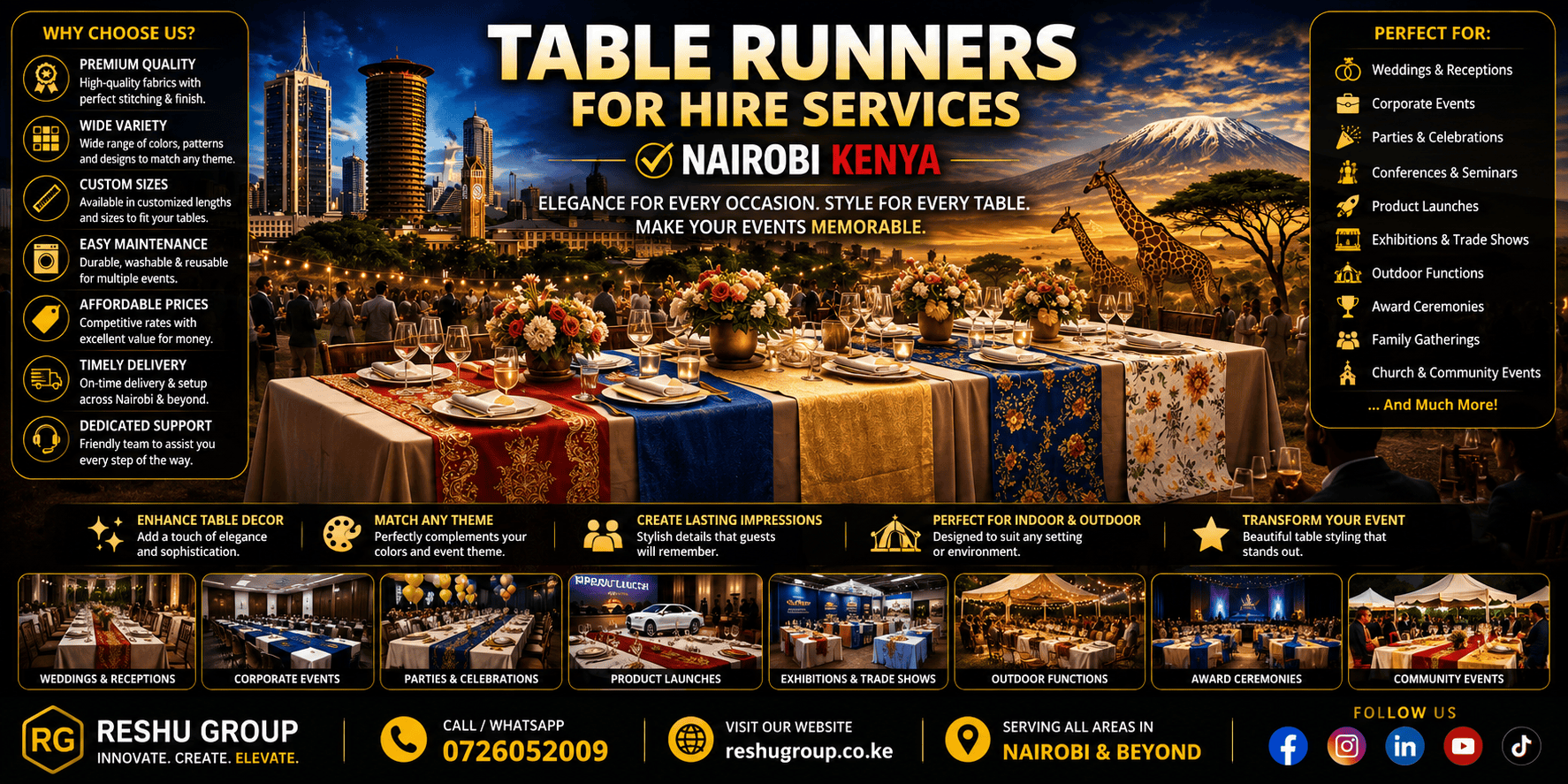 Table Runners for Hire Table Runners for Hire